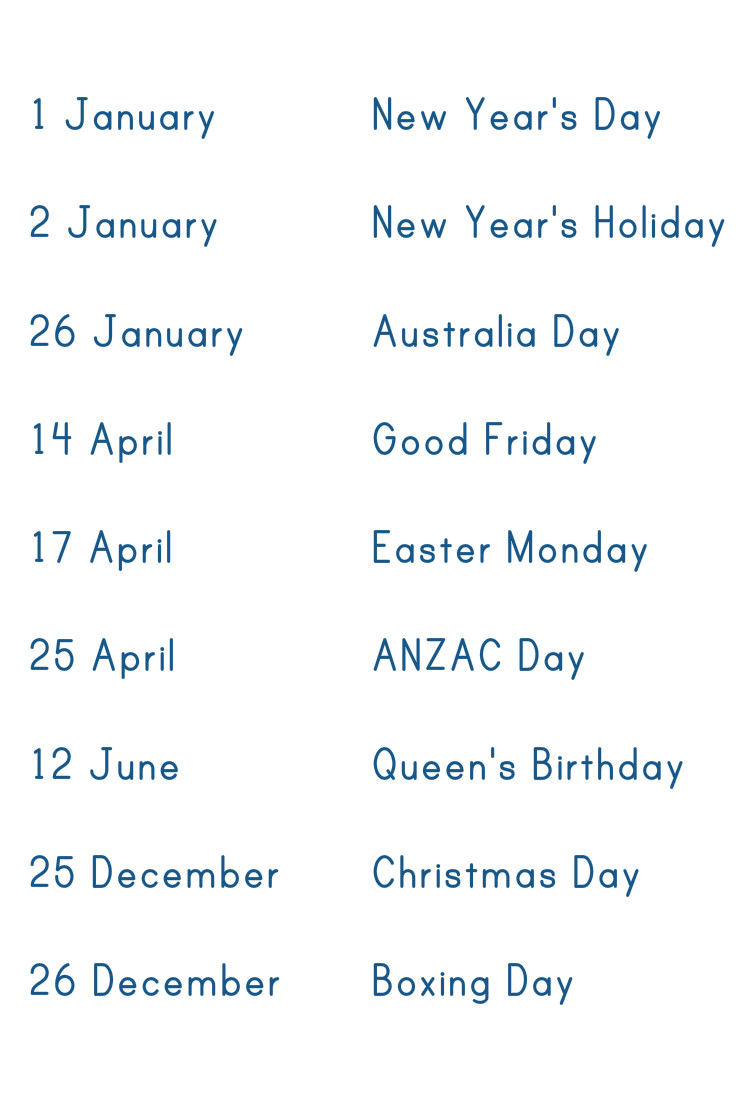 Holiday List
